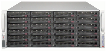 Платформа Supermicro 4U SSG-5049P-E1CTR36L, Один процессор Intel Xeon Scalabl, Intel C622, DDR4, 36x3.5"HDD, 2x2,5"HDD, SAS3 via LSI 3008, 2x10GBase-T - CNSS