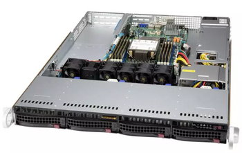 Платформа Supermicro 1U SYS-5019P-WTR, один процессор Inte l Xeon Scalable, DDR4, 4x3,5" HDD SATA, 2x10Gb Base-T - CNSS