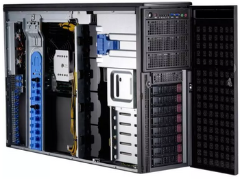 Платформа Supermicro 4U SYS-7049GP-TRT, до двух процессоров Intel Scalable, DDR4, 8x3,5" HDD SATA, 2x10Gbase-T, до четырех графических ускорителей - CNSS